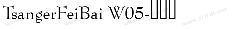 TsangerFeiBai W05字体转换